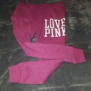 Love pink jogger sweats