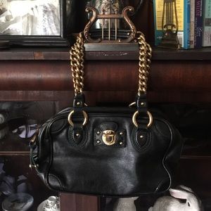 Marc Jacobs "Soft Box" Bag Dark Green Hand Bag EUC