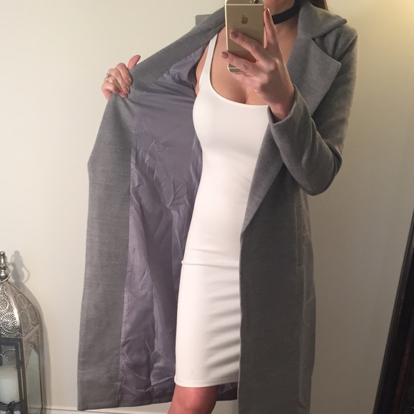 Long Gray Maxi Coat - Picture 3 of 3