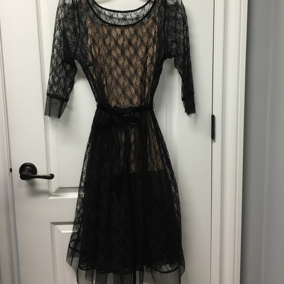 Black lace dress