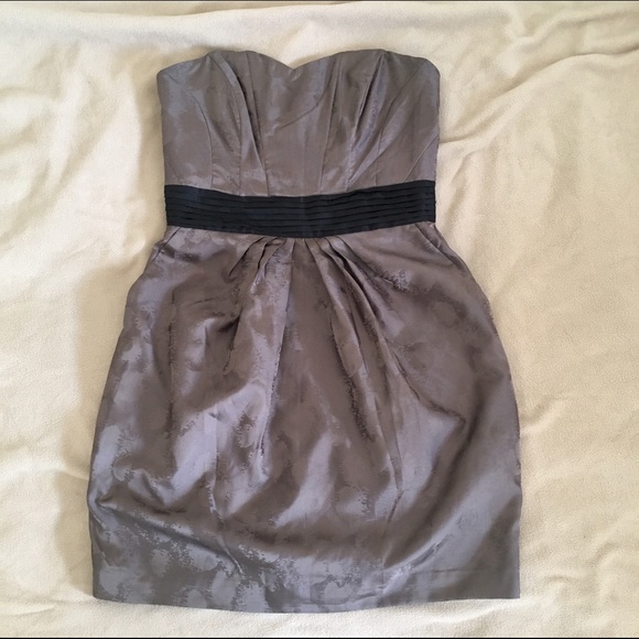 Bronze Strapless Cocktail Dress