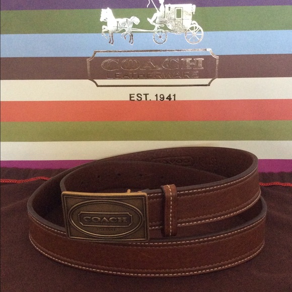 Coach Brown Leather Belt