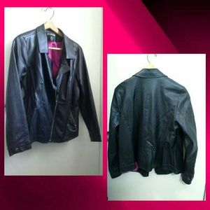 Black Vegan Leather Moto Jacket