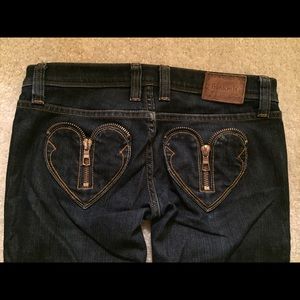 Frankie B zip heart pocket jeans size 25