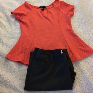 Fashion to Figure keyhole tangerine shirt💜