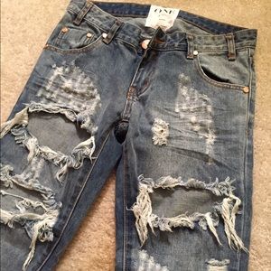 One teaspoon trashed freebird skinny jeans size 24