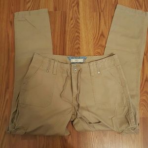 Tan straight cut cargo pants