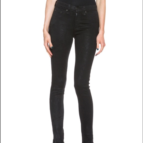 RAG AND BONE The Legging jeans in coated winkle