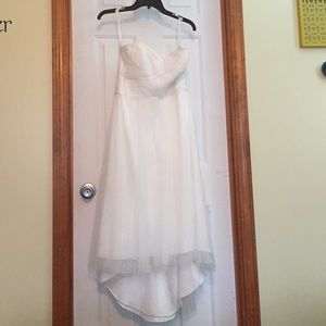 Swiss dot lace hi-low dress