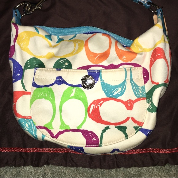 Coach scribble small hobo barely used