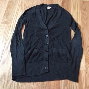 Charcoal Waffle Cardigan