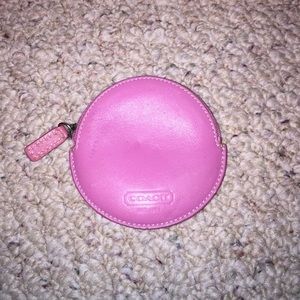 Coach Pink Leather Coin Purse