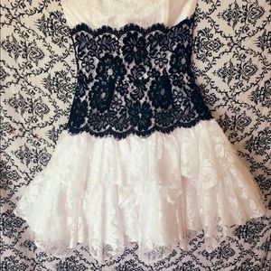 Black & White Lace Formal Dress ✨