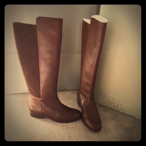 kate spade Shoes - NWB Kate Spade brown leather knee high boots 5.5