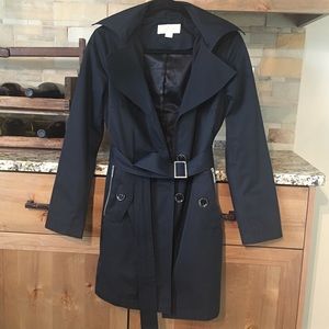 MICHAEL Michael Kors Black Hooded Trench Coat