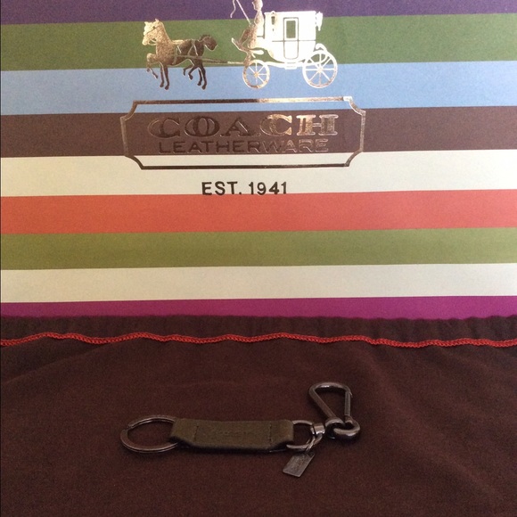 Coach Men's Trigger Clasp Leather Key fob