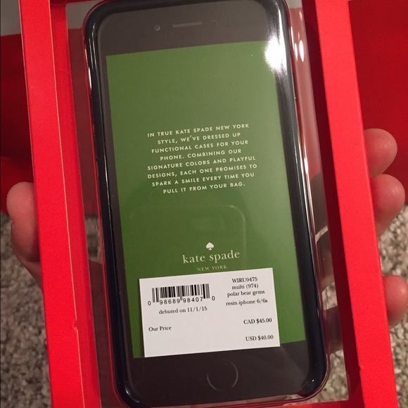 ⭐️2 LEFT💜Kate Spade Polar Bear IPhone 6/6S 💜 - Picture 2 of 4