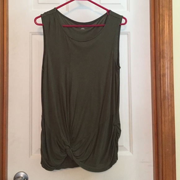 Olive Knotted Tank top size L