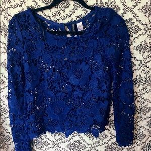 Blue Lace Like Shirt ✨