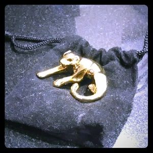 14k Gold Panther Slide Pendant