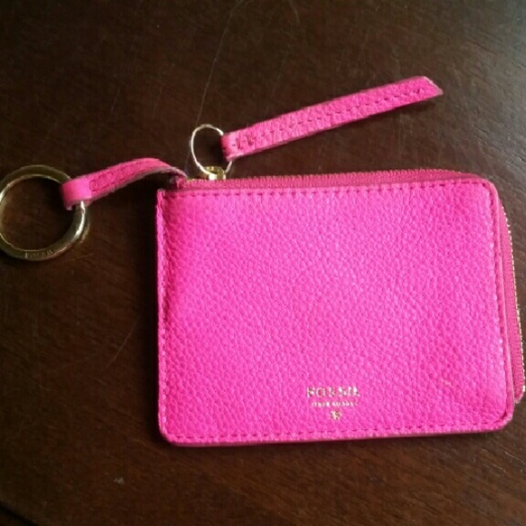 SALE! Fossil hot pink I.D. key chain