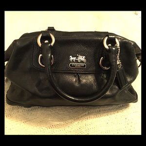 Coach black leather bag - excellent condition