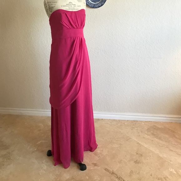 Pink sherbet bridesmaid dress