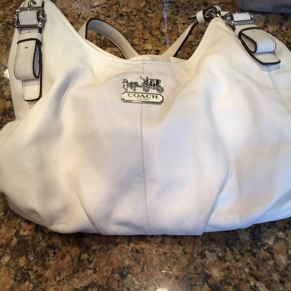 Coach White Leather Purse