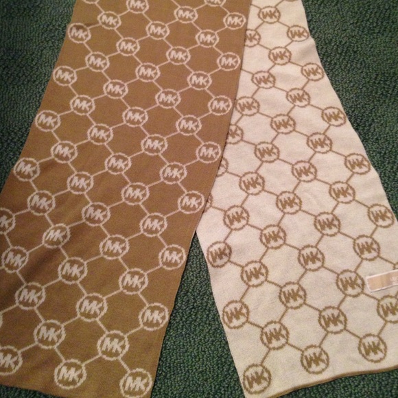 MICHAEL Michael Kors Cream & Tan Knit Scarf