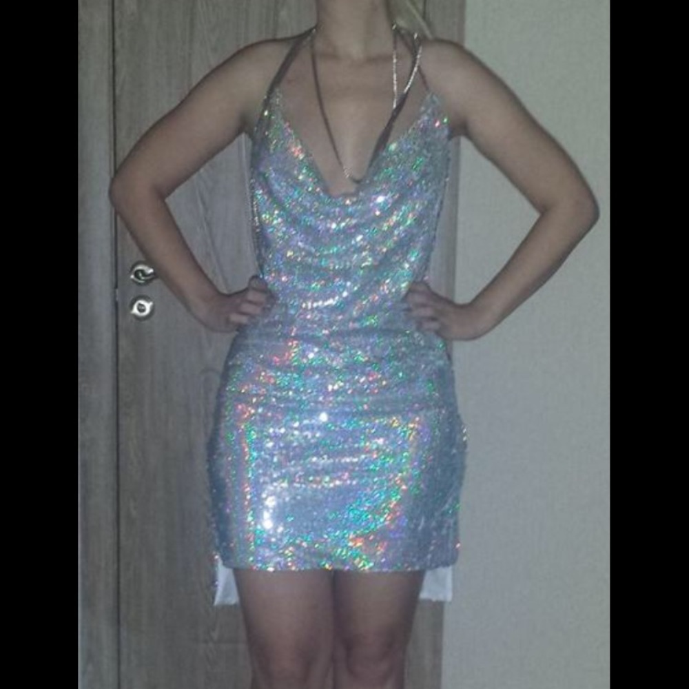 As seen on Paris & Kendal birthday sequins  dress - Picture 5 of 8