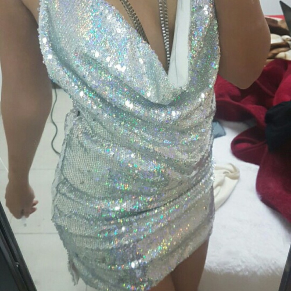 As seen on Paris & Kendal birthday sequins  dress - Picture 6 of 8