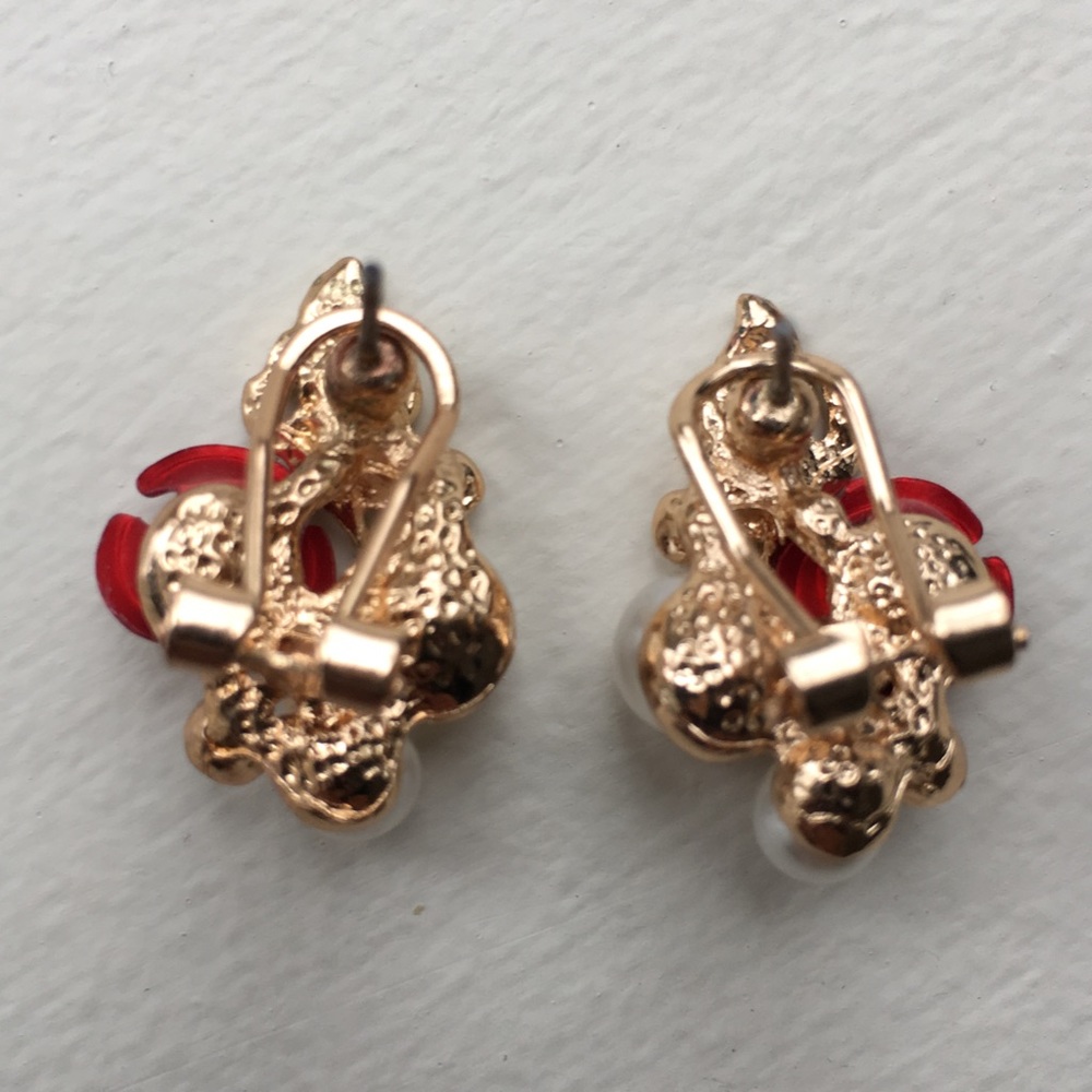 • Butterfly Rose Earrings • - Picture 4 of 4