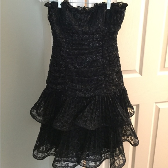 Betsey Johnson strapless evening dress