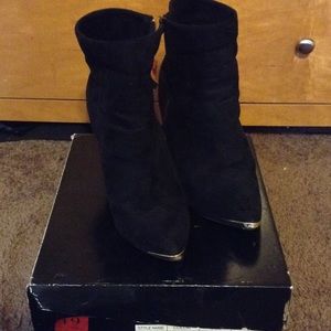 Torrid faux suede black booties