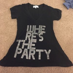 Wildfox "Where's the party" V neck