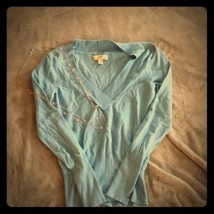 Blue v neck sweater