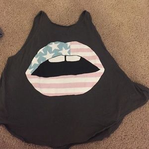 Wildfox Lips Tank