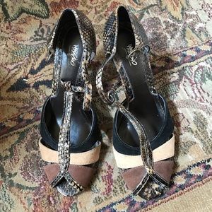 Mossimo Strappy Snake Heels