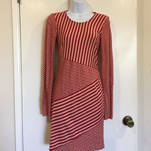 Bebe red stripe dress