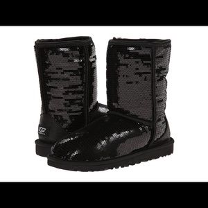 Black Sequined Ugg Boots
