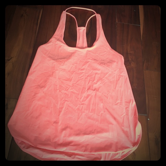 Bright peach Lululemon tank