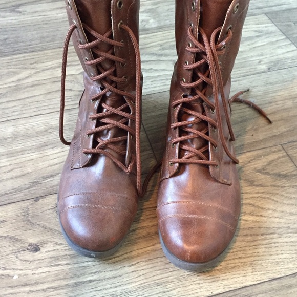 Brown Combat Boots