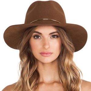 Janessa Leone Savoy Hat in Whiskey