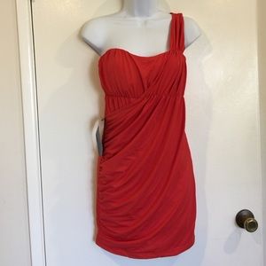 Bebe red coral dress, size S or XS