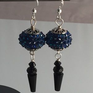 Sterling Silver & Swarovski Crystal earrings.