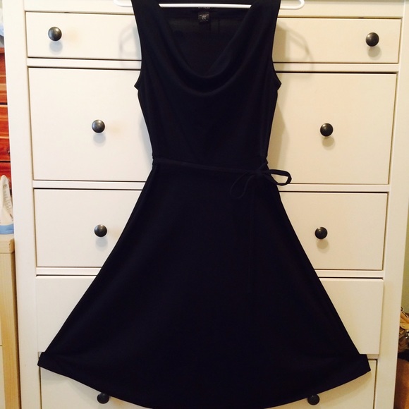 Classic black A line dress