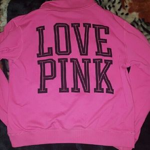 PINK 1/4 zip sweater