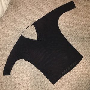 Sheer dolman sleeve top