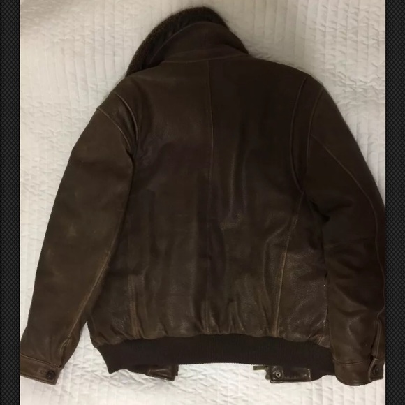 Genuine leather men's flight/bomber jacket