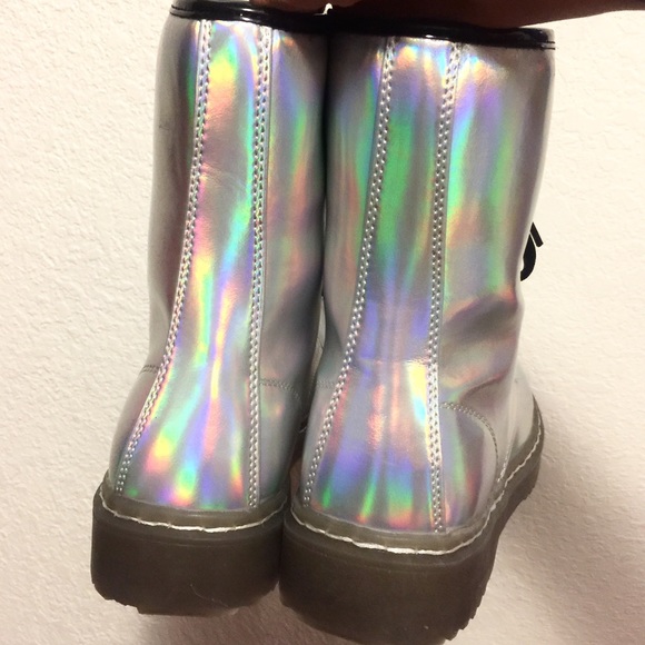 holographic combat boots